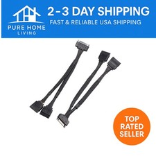 6-Inch SATA Power Cable Splitter - Dual 15 Pin Female for PC Upgrades (2 Pack) picture