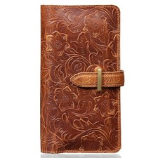 Dual phone Holster, Genuine Leather Shock-proof Wallet,Flip Folio Cover with ... picture