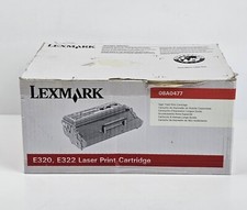 Genuine Lexmark E320 E322 Black Toner Cartridge 08A0477 New Open Box picture
