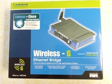 Linksys WET54G 2.4GHZ 802.11G Wireless-G Ethernet Bridge 54 MBPS URR3-26 picture