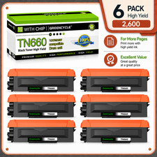 6PK TN660 TN-660 Toner Cartridge Fit For Brother HL-L2320D HL-L2340DW HL-L2380DW picture