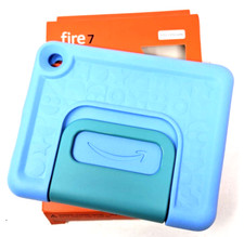 Amazon Fire 7 Case 12th Generation 2022 - Kid Proof Shockproof Cover Stand Blue picture