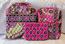 LOT OF 3: Vera Bradley Retired VERY BERRY PAISLEY TechOrganizer/Kindle Case/Bag picture
