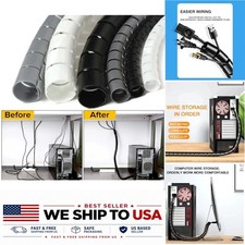 Spiral Cable Protector Wire Organizer 2M/1M Flexible Cord Cover Tube 16/10mm picture