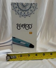 SCRIB3D P1 3D Printing Pen 2 Filaments Charger PreOwned In Box W/ Templates picture