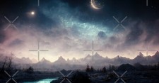 ⚔️Skyrim Desk Mat -Starry Night 80x40cm / 31in x 15in Desk Pad, deskmat, merch picture