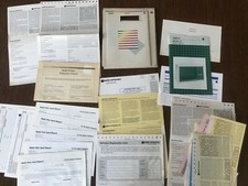LOT Vintage Apple Computer - Forms, Manual, Reports 1980s picture