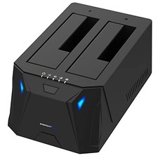 SABRENT USB 3.0 Dual Bay Hard Drive Docking Station & Cloner EC-HD2B - Black picture