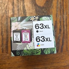 HP 63 XL Black Tri-Color Ink Catridges 2 Pack Manufactured 2024 Exp. March 2026 picture