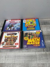 4-Pack Vintage Educational PC Cd-rom Software Lot: Math Blaster Word Munchers picture