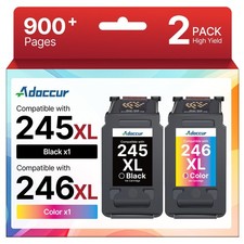 PG-245 XL/CL-246 XL 2 Cartridges Replacement for Canon 245XL 246XL Pixma picture