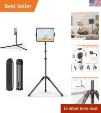 Durable 72in Height-Adjustable Tablet Stand with 360° Rotation for All Devices picture
