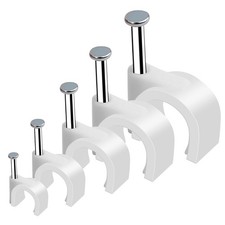 500Pcs Cable Clips with Steel Nail in Cable Clips White 4Mm 5Mm 6Mm 8Mm 10Mm picture