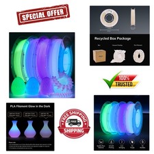 Vibrant 1.75mm Glow PLA Filament - 5M Multicolor Pack for Kids & Creators picture