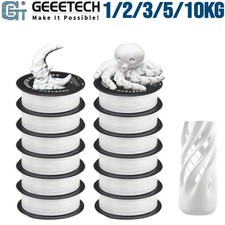 GEEETECH 1/2/3/5/10KG PLA White 3D Printer Filament 1.75mm 1KG/roll Lot Bulk US picture