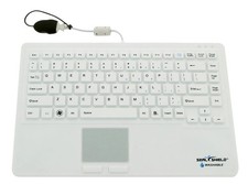 Seal Shield Touch Silicone All-in-One Keyboard w Built-in Touchpad White SW87P2 picture