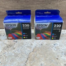2 Pack Epson Dura Brite Ultra Ink Standard Capacity Cyan, Magenta, Yellow 220 picture