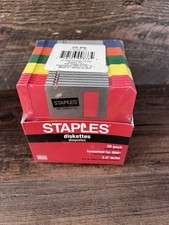 Diskettes 3.5” Formatted for IBM/Staples 25pk New/Colored/Rare/Vintage  picture