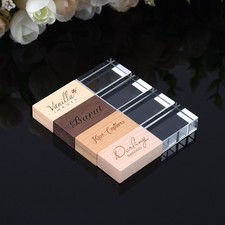Lot 10PCS 1/2/4/8/16GB Crystal Engraved Walnut Wood USB Flash Drive Memory Logo picture