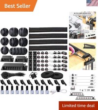 Ultimate Cable Management Kit: 4 Sleeves, 35 Clips & 100 Ties - 192 PCS Total picture