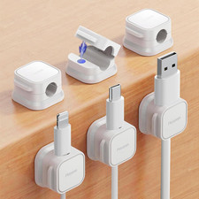 Organizador cables 6 piezas magnetico adhesivo porta usb telefono oficina coche picture