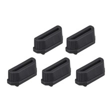 Anti Dust Cap Cover Silicone Stopper Cap Cover 11 x 1.3mm Black 5 Pcs picture