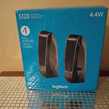 Logitech S120 Stereo Speakers 4.4W Slim Compact Design Clear Sound PC & Laptop picture