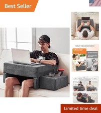 Lap Desk Pillow for Laptop Reading Bed Couch Work Gaming Grey Large picture