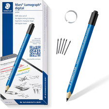 Mars Lumograph Jumbo Digital Stylus Pen with Eraser: No Charging, EMR Palm Rejec picture