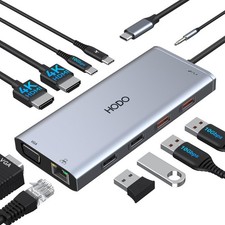 HODO USB C Docking Station Dual Monitor For HP,Laptop Docking Station 3 Monitors picture