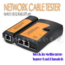 NETWORK PHONE LINE TOOL LAN CABLE TESTER for RJ11, RJ12, RJ45, UTP, STP CAT5 UTP picture