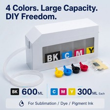 CISS 4 Color Epson HP Canon Sublimation T3170 T3100 T5100 T5170 C5890 C5390 picture