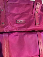 Tumi Epsom Voyager Laptop Backpack Rose Nylon Laptop Sleeve NWOT picture