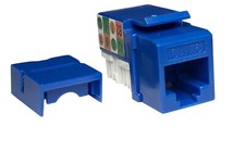 25 Pack Lot CAT6 Network RJ45 Port 110 Punch Down Keystone Snap-In Jack Blue picture