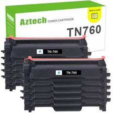 10X High Yield TN760 TN730 Toner With IC Chip For Brother MFC-L2710DW HL-L2395DW picture