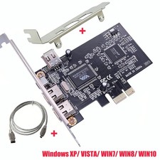 3 Port PCIe FireWire 1394a Controller Expansion Card for Desktop PC Computer picture