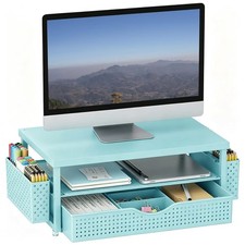 Desk Organizers and Accessories, Monitor Stand with Drawer and 2 Pen Holder, ... picture
