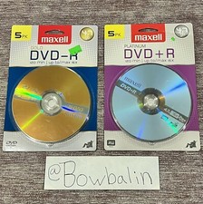 Maxell DVD + R LOT of 2 Packs (1) Platinum (1) Gold - SEALED BRAND NEW 4.7GB picture