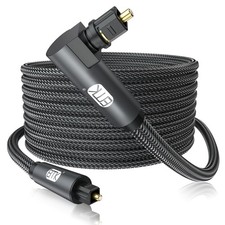 Toslink Optical Cable 90 Degree 30ft 360 Free-Rotating Plug - for Home Theater picture