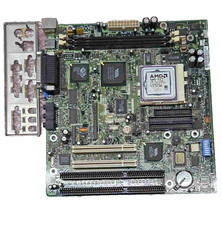 Trigem/eMachines 586-0429 Delhi III uATX motherboard AMD K6 233 CPU & I/O shield picture