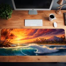 Tropical Beach Mouse Pad, Mountain Desk Mat, Large XL Deskmat, Gaming Mouse Pad  picture