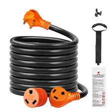 25 ft 30A Extension Cable for RV, Durable STW Power Cable, NEMA TT-30R to TT-30P picture