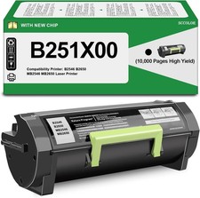 B251X00 Toner Cartridges with chip High Yield For Lexmark Laser Printer 2891 picture