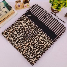 Leopard Print Quilted Laptop Sleeve Handmade Cotton Laptop Bag MacBook Cover picture