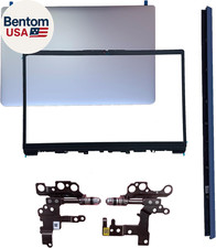 New Replacement Laptop Top Lid LCD Cover Back Rear Front Bezel Hinges with Hinge picture