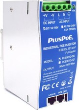 PlusPoE 90W Industrial Gigabit PoE++ Injector IEEE 802.3bt/at/af (32-56VDC in) picture