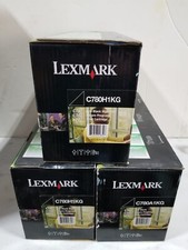 LOT OF 3 GENUINE LEXMARK C780H1KG Toner Cartridges Brand New  picture