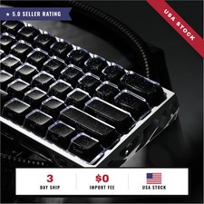 OHY XVX Starry Side-Printed Translucent Black Crystal MDA Profile Keycap Set (Sp picture