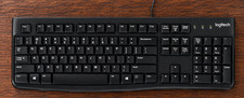 Logitech K120 Full Size Wired Keyboard USB Plug-and-Play Windows - Black picture