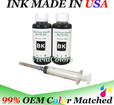200ml Black bulk refill ink kit with syringe for HP inkjet printer picture
